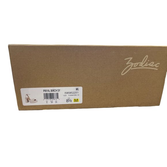 Zodiac Women's Priya Sandals Two-Piece Strap Block Heel Beige Size 8.5 NEW - Picture 10 of 10